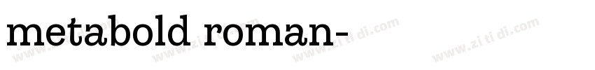 metabold roman字体转换